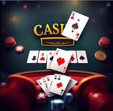 Dealer button and card position during Caribbean Stud Poker gameplay